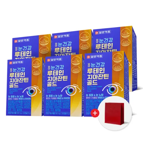 일양약품 일양 눈건강 루테인 지아잔틴 골드, 500mg, 30캡슐, 6개 28,405원 (무료)