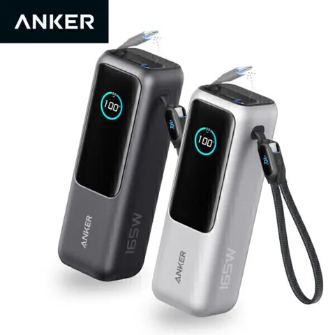 앤커 랩탑 파워뱅크25000mAh 165W 보조배터리 (C타입 케이블 일체형) A1695