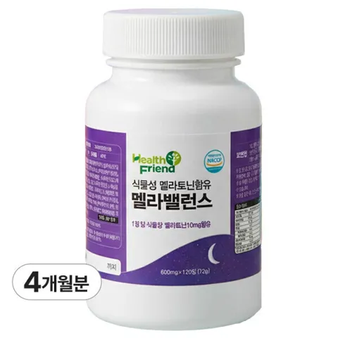 [지마켓] 수면보조제 식물성 멜라토닌 10mg함유 멜라밸런스 4개월분 (18,900원/무료)