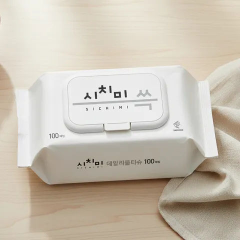 물티슈 캡형 100매, 10팩