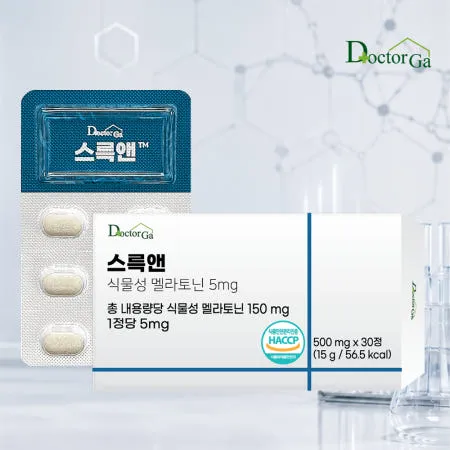 스륵앤 미국 식물성 멜라토닌 5mg 30정, 1개