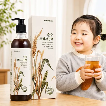 글로우빈 유기농보리 무색소 무가당 순수 아기 보리차 원액 500g