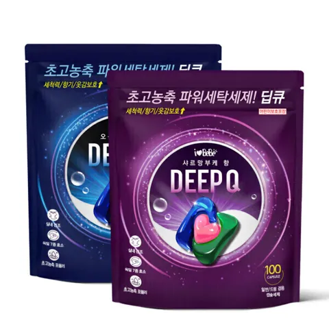 딥큐 3in1 캡슐세제 오션브리즈 총200개입
