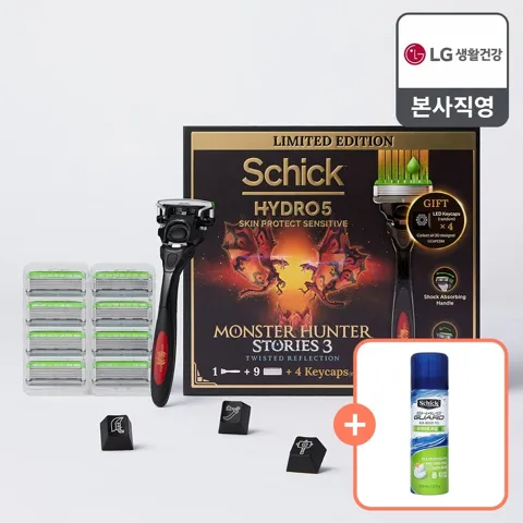 몬헌 쉬크 하이드로5 센서티브 면도기 핸들+날9개
