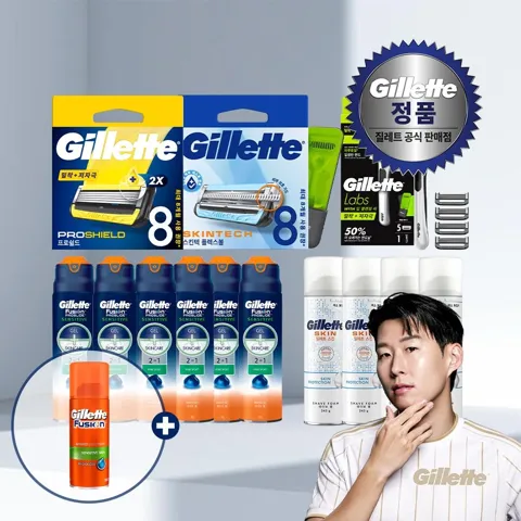 질레트 스킨텍 면도날 8입 + 미니젤70g
