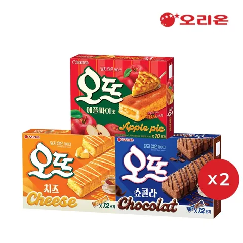 오뜨애플파이 +오뜨쇼콜라 +오뜨치즈 각 2개