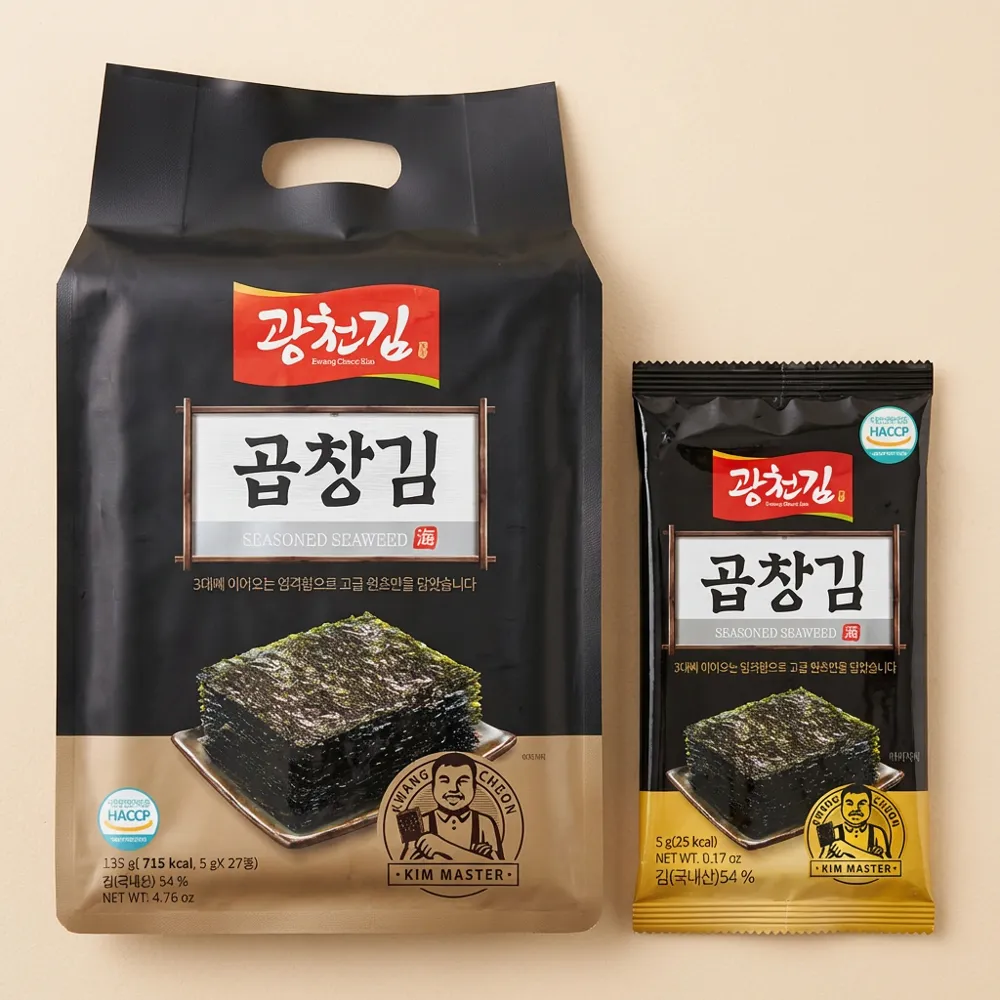 [토스] 단하루특가 광천김 곱창김 도시락김5gX27 (10,900원/무료배송)