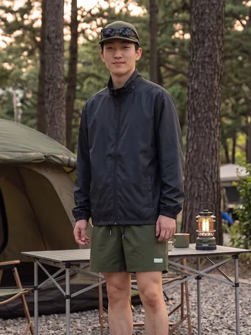 남여 공용 초경량 솔리드 바람막이 자켓