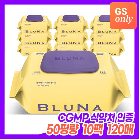 블루나 카모그랑 물티슈 120매 10팩