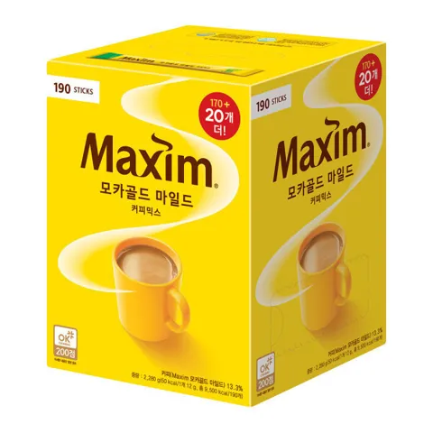 맥심모카골드190T 1봉당 약 125.3원