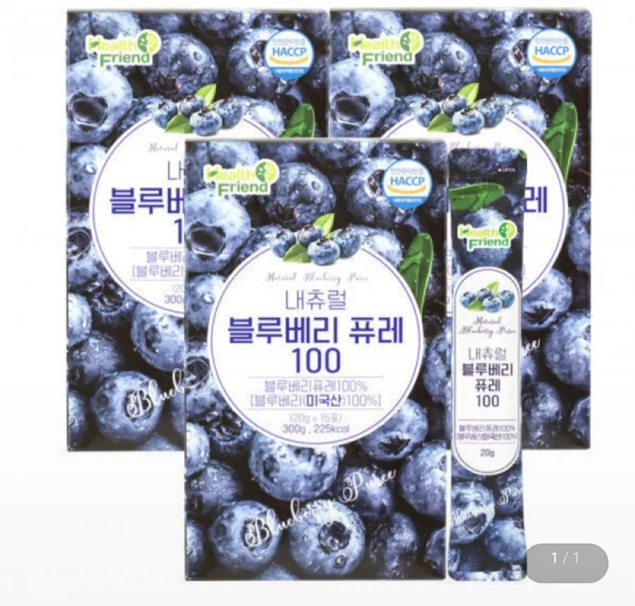 [지마켓] 내츄럴 블루베리퓨레 100 15포 x 3개 (18,900원/무료)
