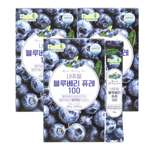 내츄럴 블루베리퓨레 100 15포 x 3개