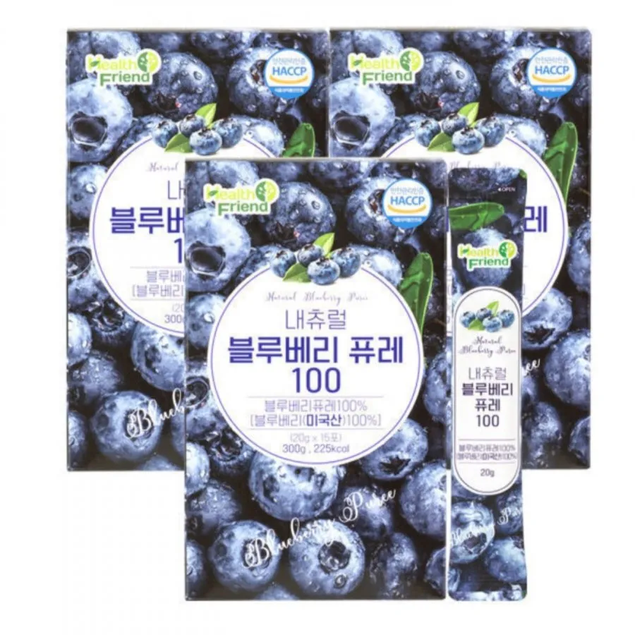 [옥션] 내츄럴 블루베리퓨레 100 15포 x 3개 (18,900원/무료)