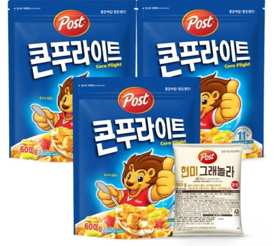 [옥션] 포스트 콘푸라이트 600g 3개 + 현미 그래놀라 100g (10,710원/무료배송)