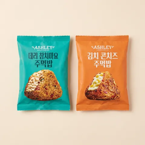애슐리 주먹밥, 김치콘치즈 100g 5개 + 데리참치마요 100g 5개, 10개