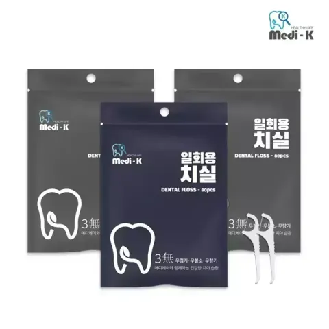 국내생산 일회용 치실 80p x 3 총240p + 케이스증정