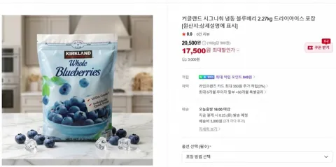 커클랜드 냉동 블루베리 2.27kg