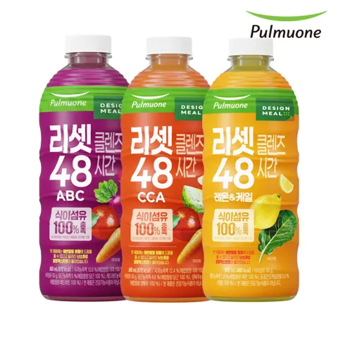 풀무원 리셋클렌즈 48시간 ABC, CCA, 레몬&케일 클렌즈주스 +콩즙두유 24개입