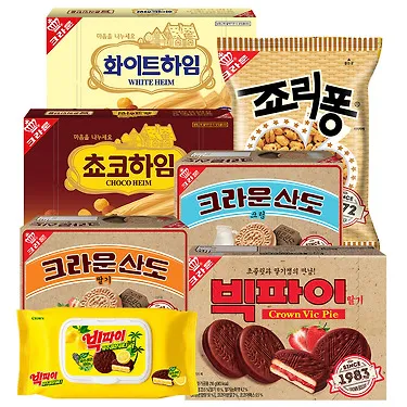 톡딜) 크라운 레트로 6종 간식세트 12,600원 (무배)