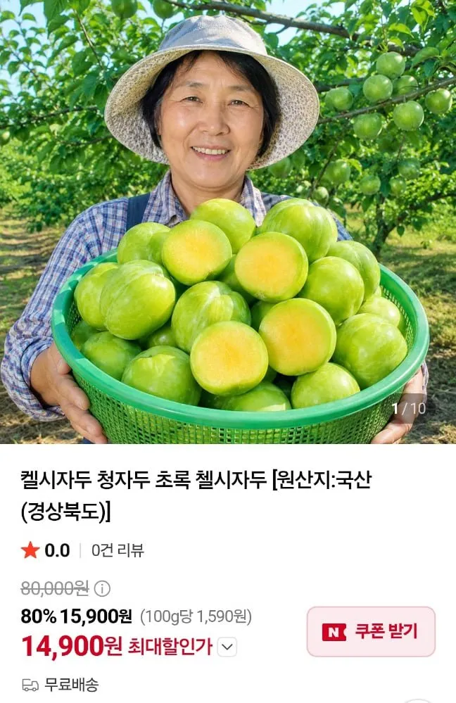 [네이버] 켈시자두 청자두 초록 첼시자두(15,900/무배)