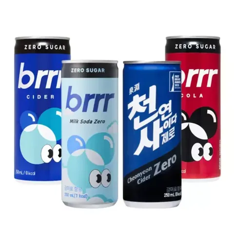 부르르 밀크소다 제로 250mL 30캔 + 제로 탄산음료 30캔
