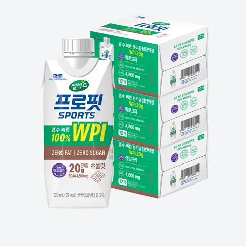 셀렉스 프로핏 스포츠 WPI 드링크 초콜릿 3박스 330ml 36팩
