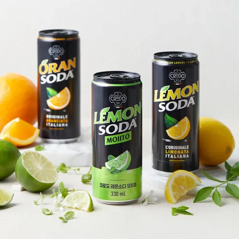 크로도 이탈리아 프리미엄 과즙 탄산음료 3종 330ml x 12입