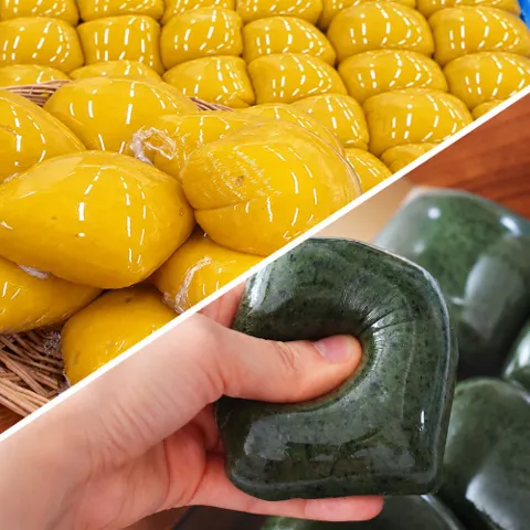 물방울 쑥인절미 1kg+물방울 단호박인절미 1kg 총 20개+증정