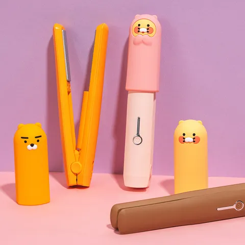 카카오프렌즈 휴대용 무선 미니 고데기 (춘식이/라이언/죠르디)