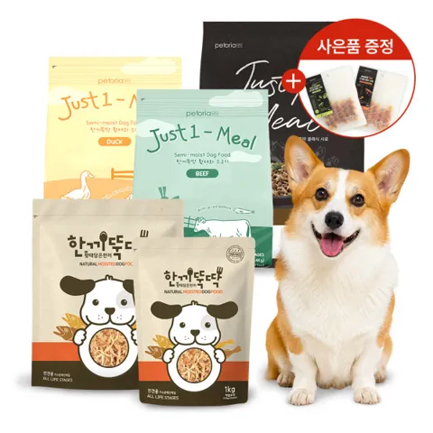 한끼뚝딱 소프트 강아지 사료 4kg+간식 증정
