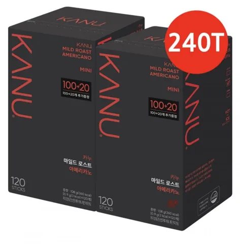 카누 미니 아메리카노 커피 마일드로스트, 120개입, 2개