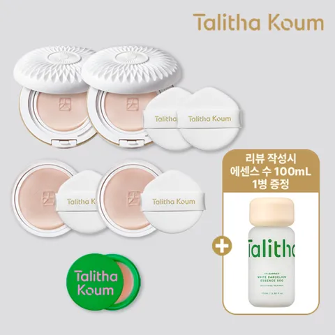 탈리다쿰 화이트 심리스 쿠션 본품*2개+리필*2개+손종원 립밤 (101,150원/삼성카드 94,070원)/무료)