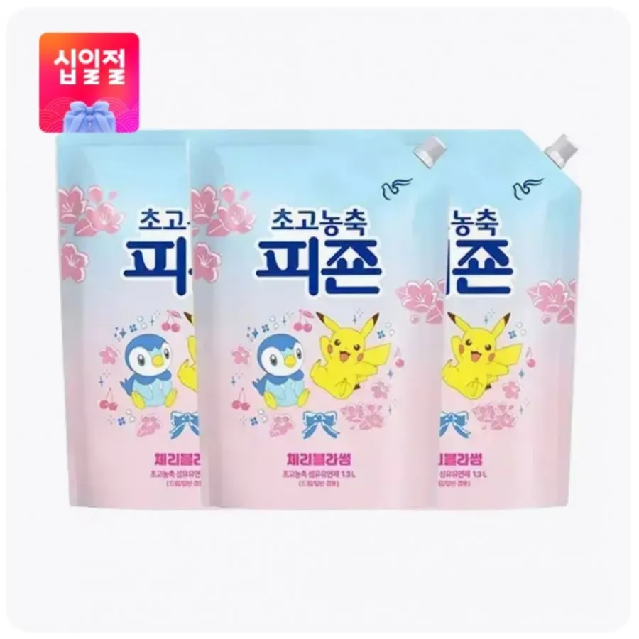 [11번가] 피죤 초고농축 섬유유연제 체리블라썸 1.3L 3개 (9,900원 / 무배)