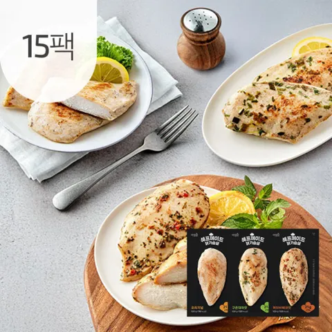 국내산 쉐프메이드2 닭가슴살 100g 15팩