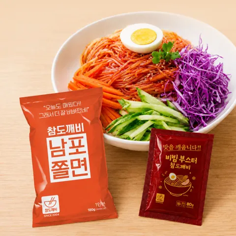 남포 쫄면 180g 6인분 + 비빔부스터
