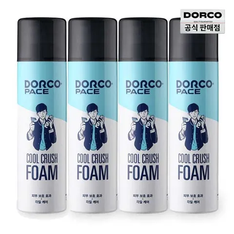 도루코 쿨 크러쉬 쉐이빙폼 대용량 250ml 4개