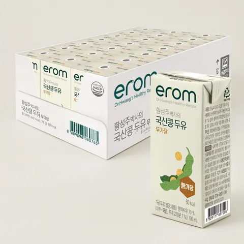 이롬 국산콩 무가당두유, 190ml, 24팩