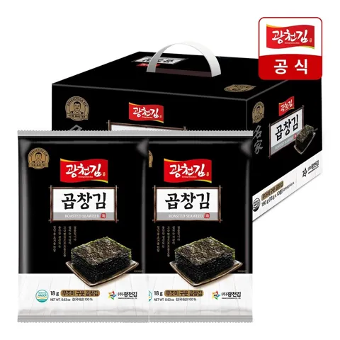 광천김 무조미 구운 곱창김 선물세트