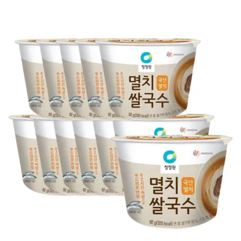 청정원 멸치 컵쌀국수 92g 12입(1박스) (16,000원/무료) / 타깃