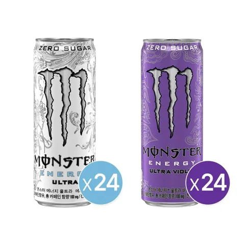 몬스터 에너지 울트라 355ml 24캔+몬스터 바이올렛 355ml 24캔