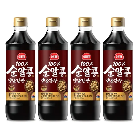 역대가 해표 순알콩 양조간장 840ml*4