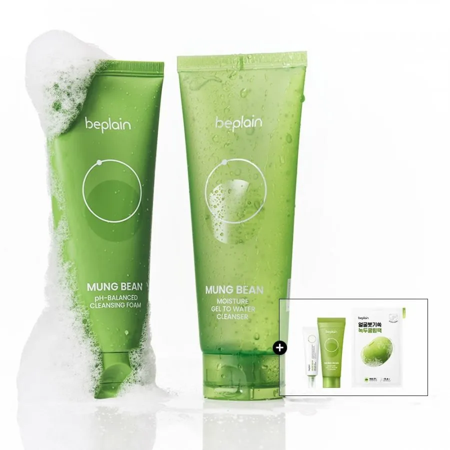 [네이버] 비플레인 녹두 수분 워터 클렌저+클렌징폼 듀오 170ml+160ml (21,900원/무배)