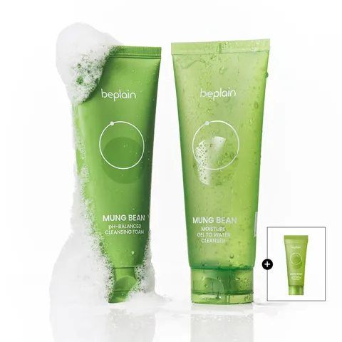 비플레인 녹두 수분 워터 클렌저+클렌징폼 듀오 170ml+160ml