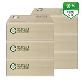깨끗한나라 톡톡 뽑아쓰는 무표백 키친타올 100매 6입