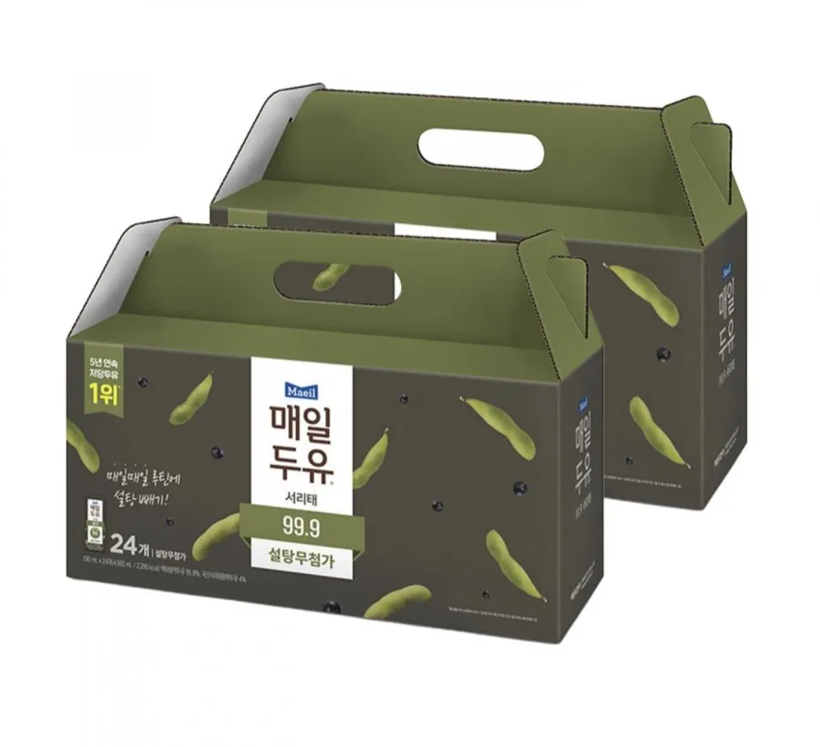 [매일유업] 매일두유 99.9 서리태 저당우유 선물세트 190ml 48팩 (25,600원/무료)
