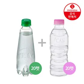 롯데칠성 트레비레몬ECO 350ml 20펫+아이시스 300ml 20펫