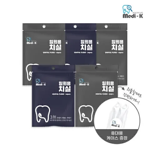 국내생산 일회용 치실 치간칫솔 80p x 5팩