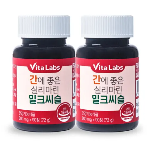 비타랩스 밀크씨슬 90정 2통 6개월분 실리마린 130mg