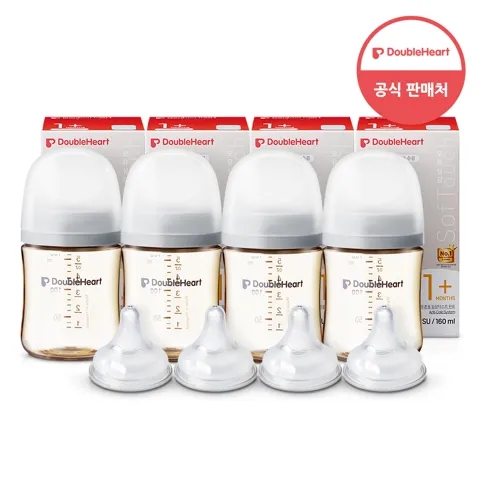 더블하트 모유실감 3세대 PPSU 젖병 160ml 3개젖꼭지 3개+증정