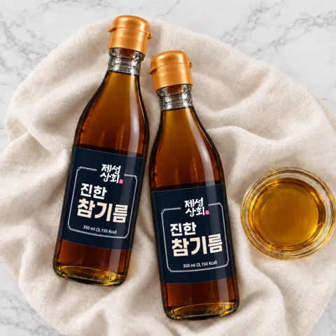 제성상회 진한 참기름 350ml 3병